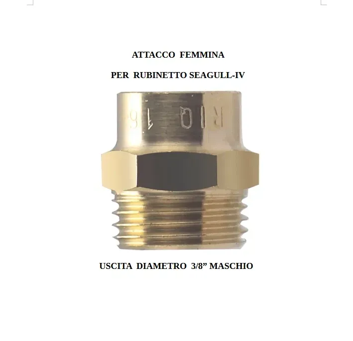 Ricambio riduzione uscita 3/8" per rubinetto depuratore SEAGULL IV ITS Todini