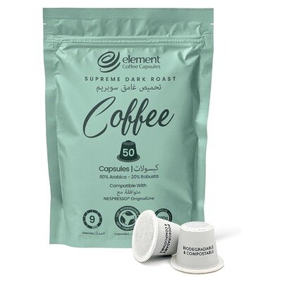 element coffee Capsules Supreme Dark Roast - Pack of 50 element coffee Capsules Supreme Dark Roast - Pack of 50