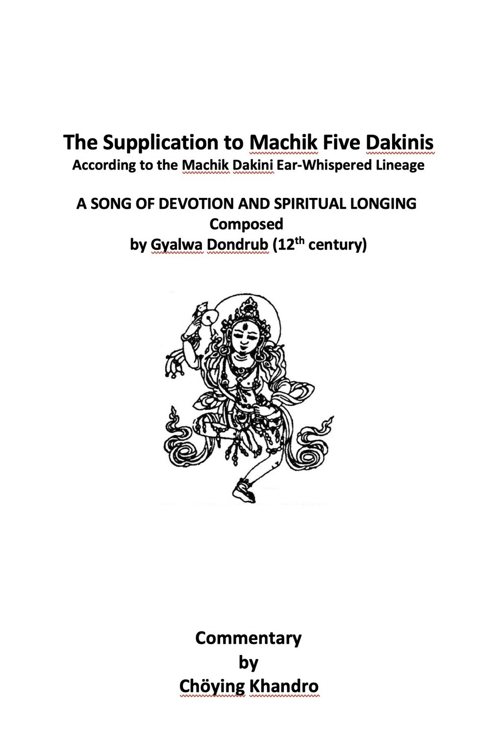 BOOKLET (PDF) - Commentary to the Supplication to Machik Five Dakinis