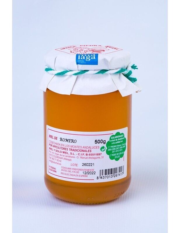 MIEL DE ROMERO "APÍCOLA PIEDRA SOLANA"