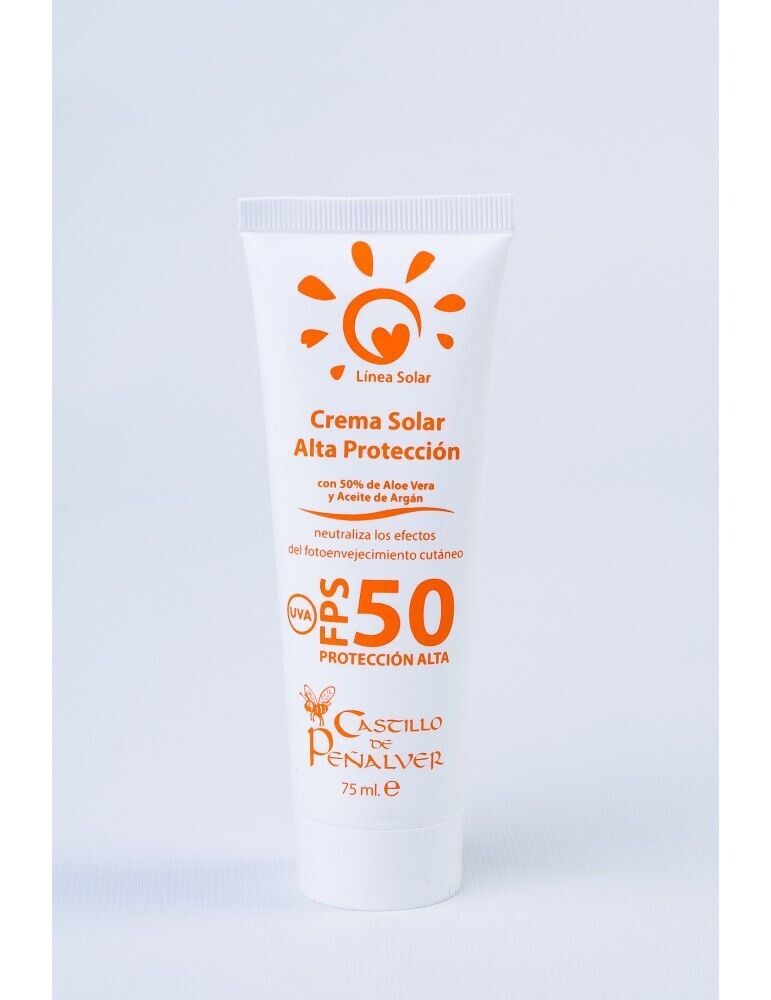 CREMA PROTECTORA SOLAR DE ALOE VERA Y ACEITE DE ARGÁN (SFP 50)