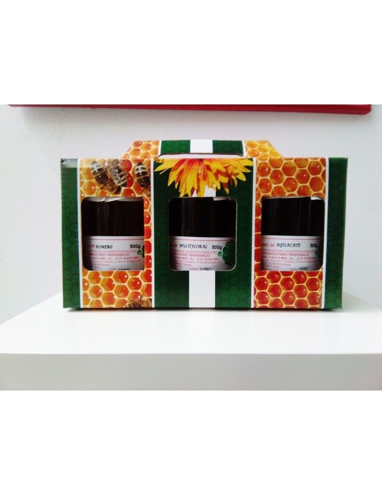 PACK DE 3 MIELES DE 500 GR APÍCOLA PIEDRA SOLANA