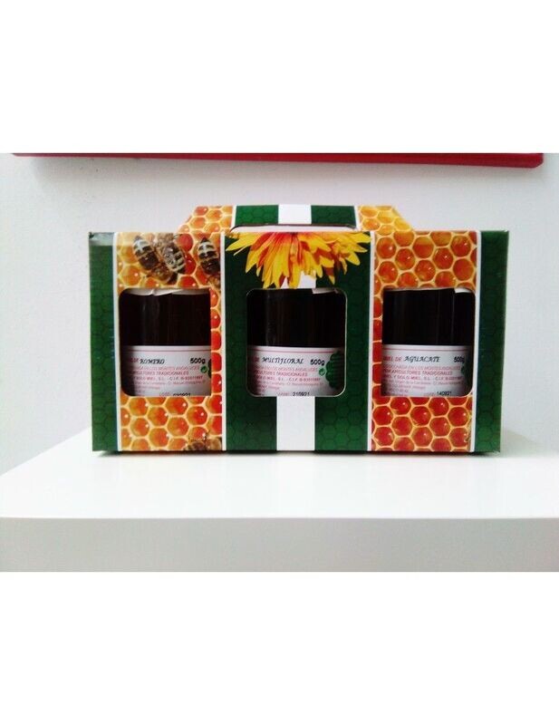 PACK DE 3 MIELES DE 500 GR APÍCOLA PIEDRA SOLANA