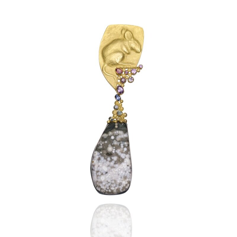 Linda K. Priest: The Precarious Hoarder 2-Part Brooch/Pendant