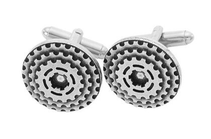 Danforth Pewter: Bike gear cufflinks