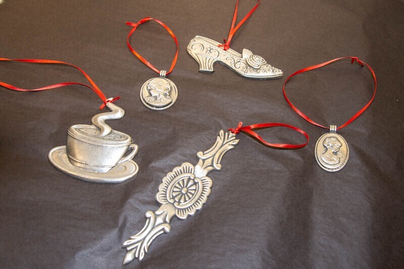 8. Cast Pewter Ornaments