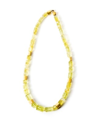 Ruff Goldsmiths: Necklace Heliodore (golden beryl)   and 18K gold beads