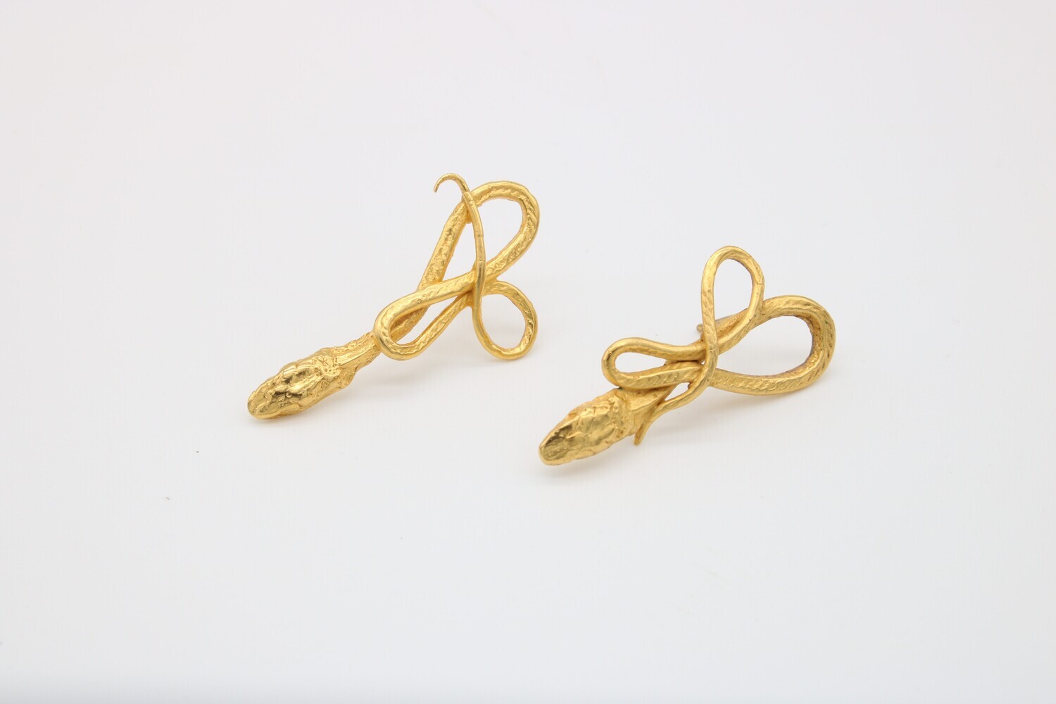 Anna Johnson: Gold Small Serpentine Earrings