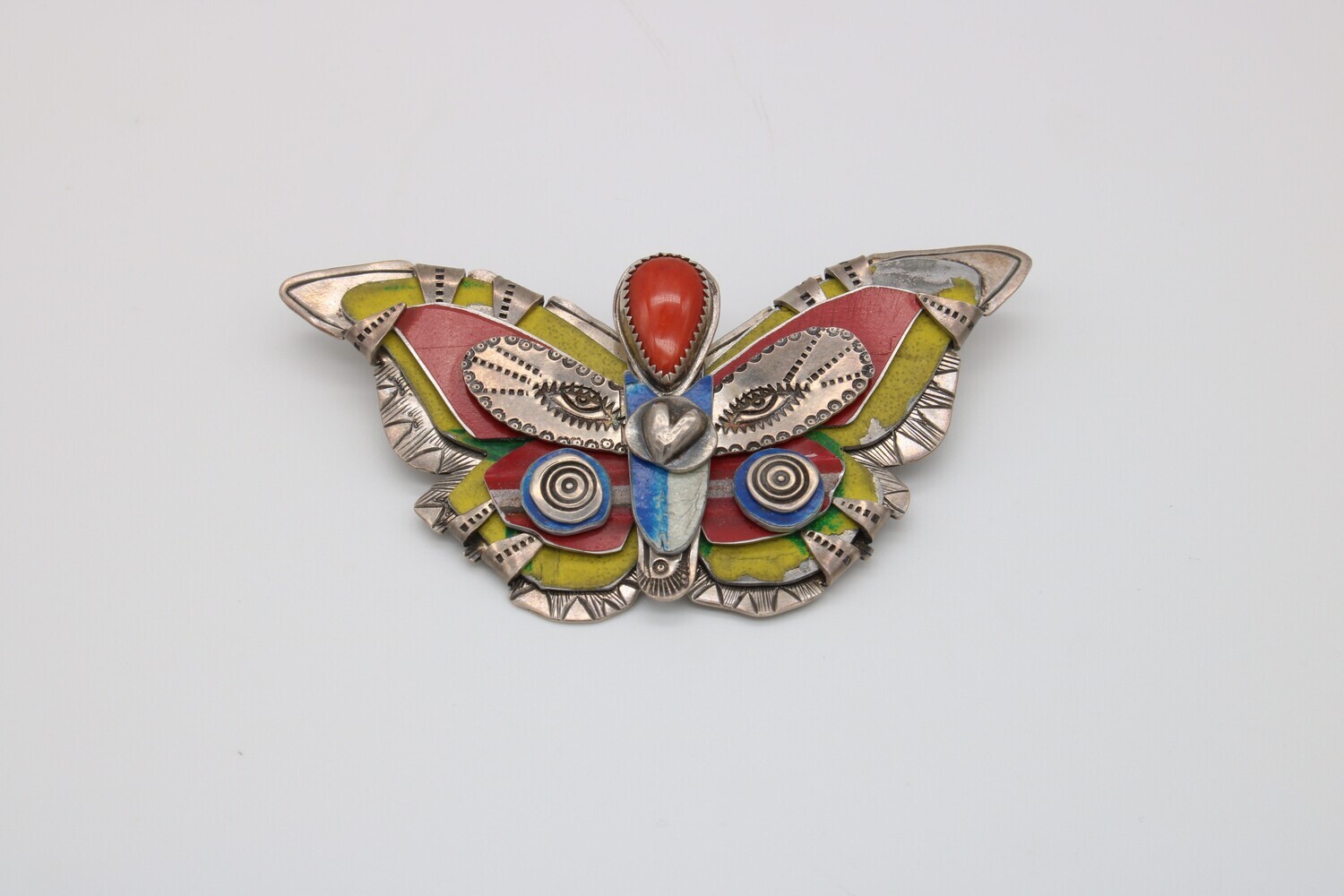 Amuck Design: Red Lucky Moth Brooch