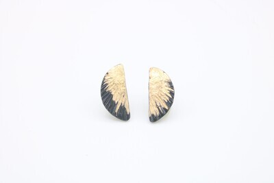 Ascendant Jewelry Studio: Genesis Carved Moon Earrings