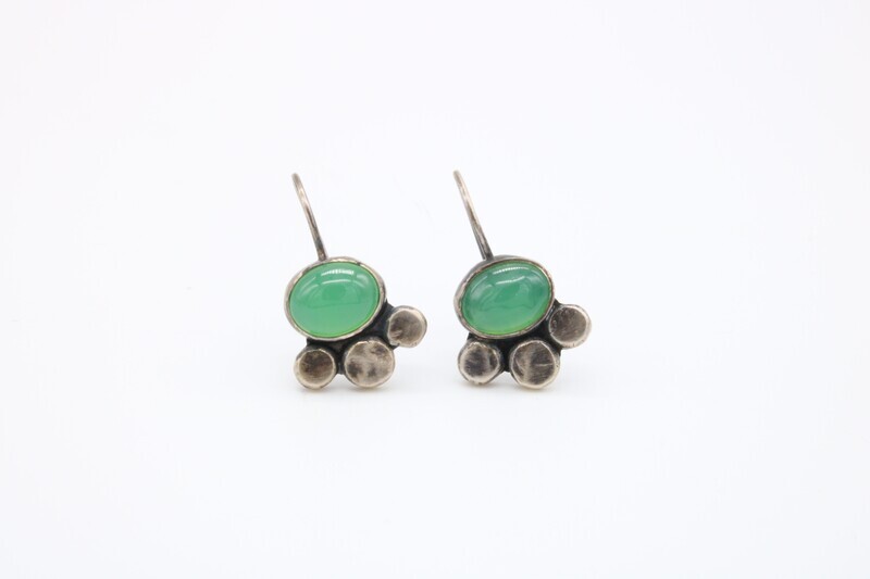 Lisa Colby: Petal Earrings chrysoprase