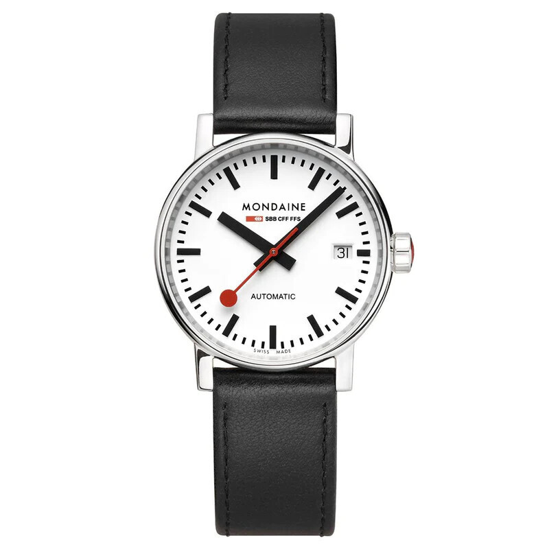 Black Vegan Grape Leather 35MM Watch MSE.35610.LBV