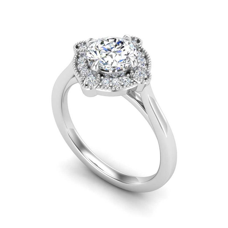 14K WHITE ENGAGEMENT RING ERHL0227