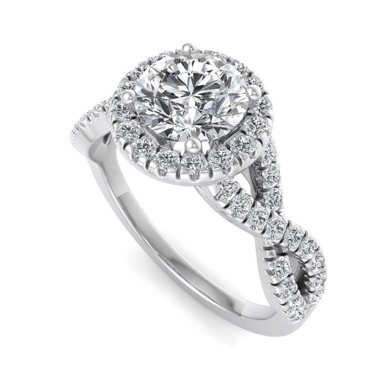 14K WHITE ENGAGEMENT RING ERHL0057