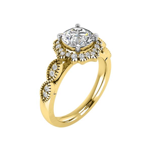 14K YELLOW ENGAGEMENT RING ERHL0128