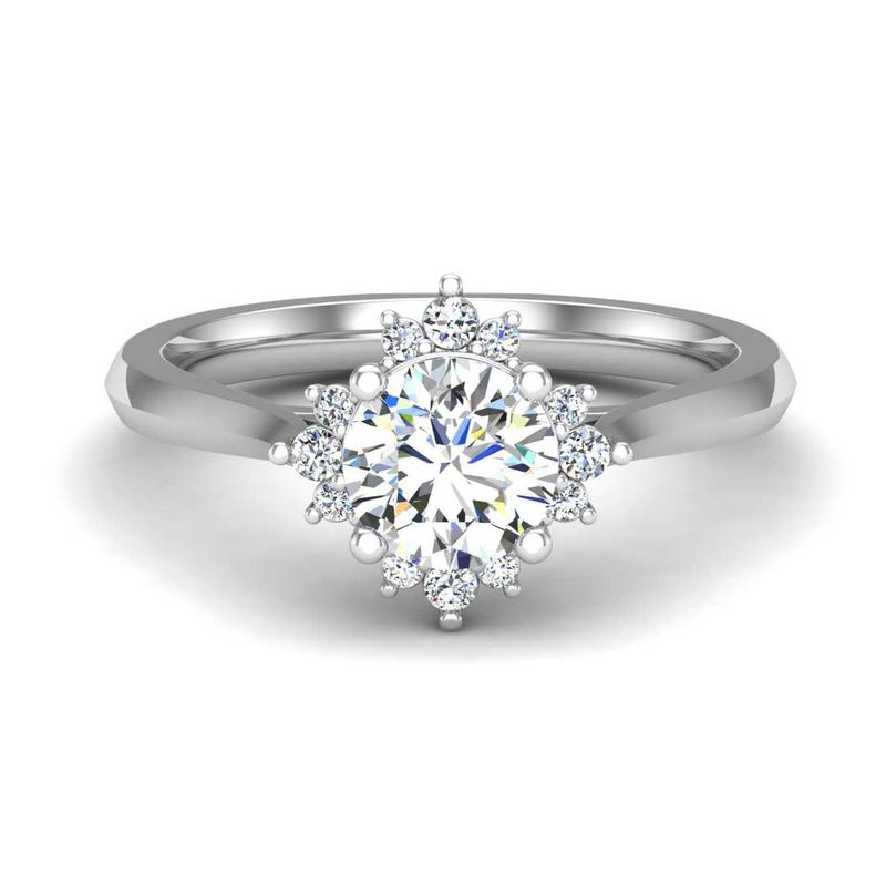 14K WHITE ENGAGEMENT RING ERHL0169
