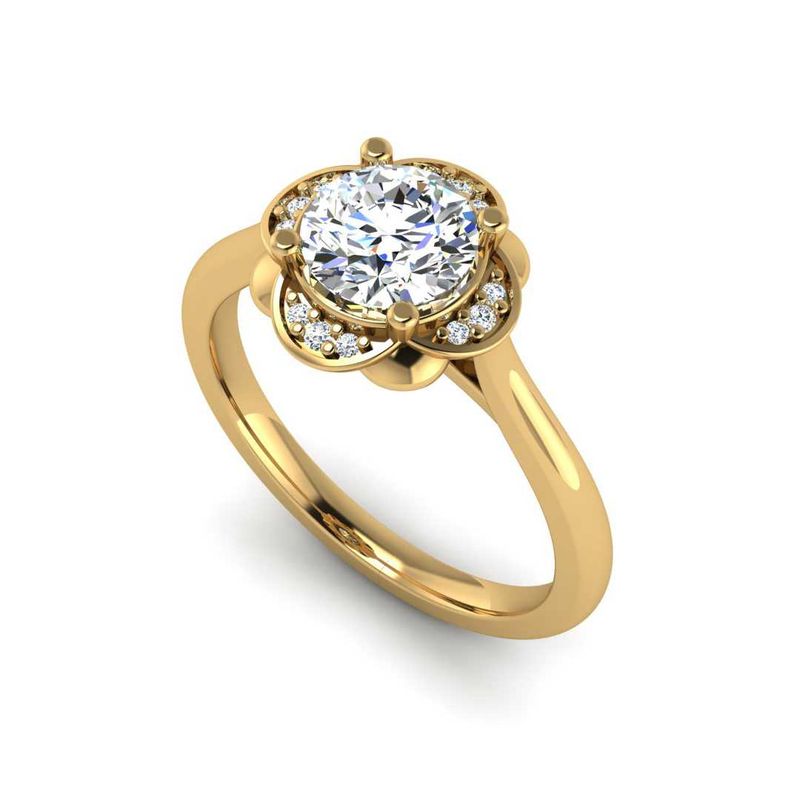14K YELLOW ENGAGEMENT RING ERHL0179
