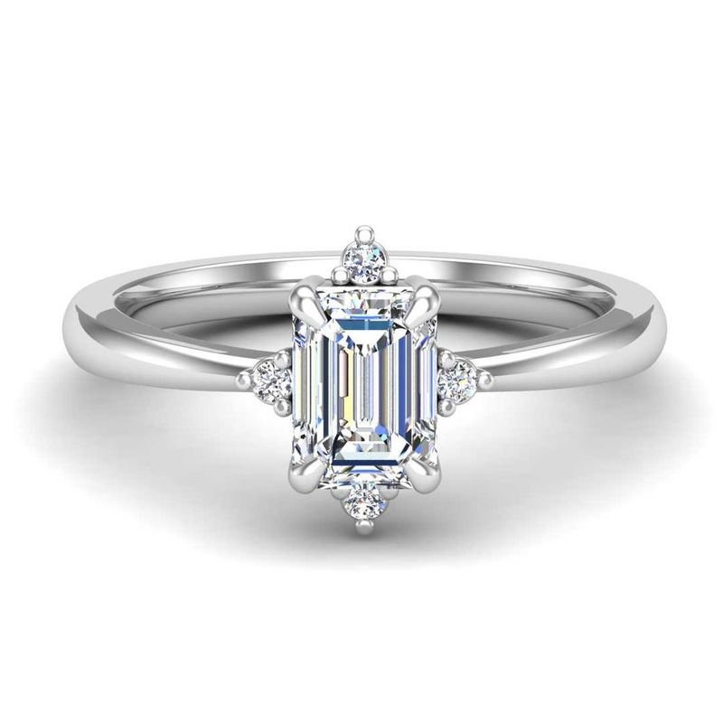 14K WHITE ENGAGEMENT RING ERHL0178