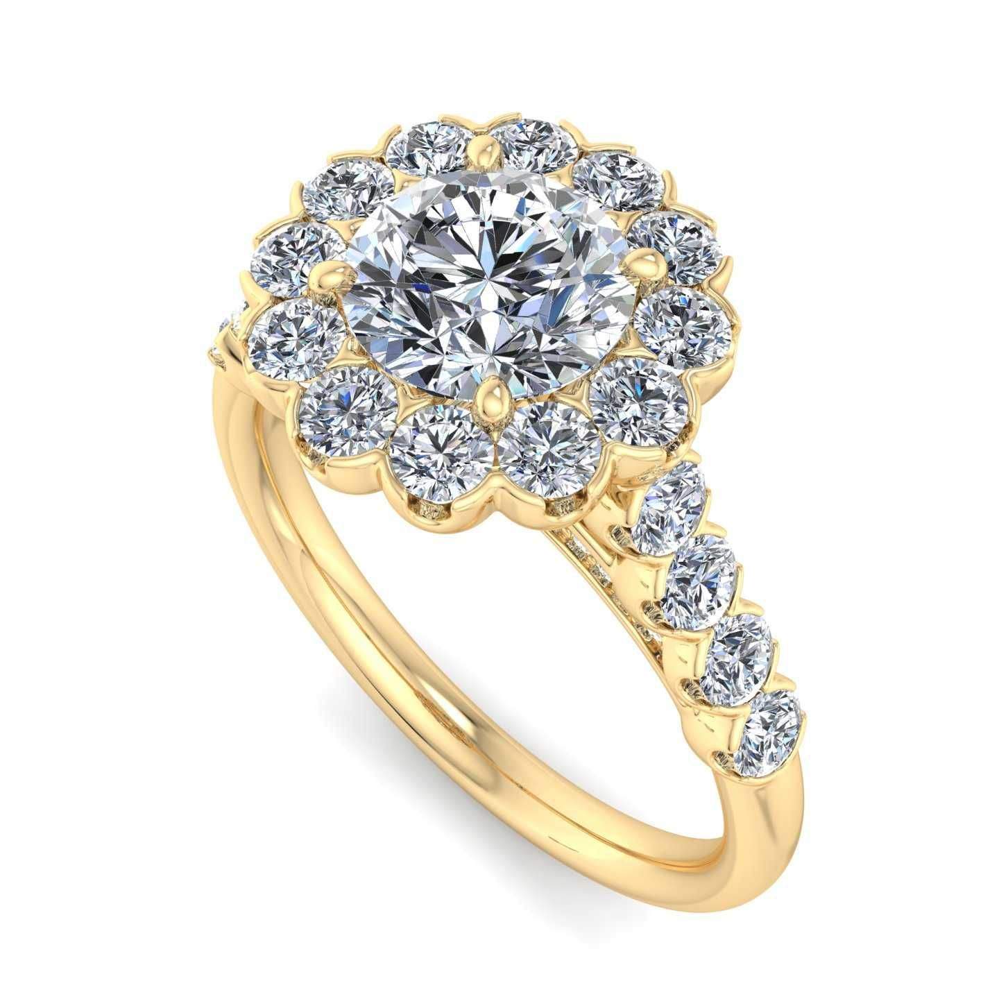14K YELLOW ENGAGEMENT RING ERHL0180