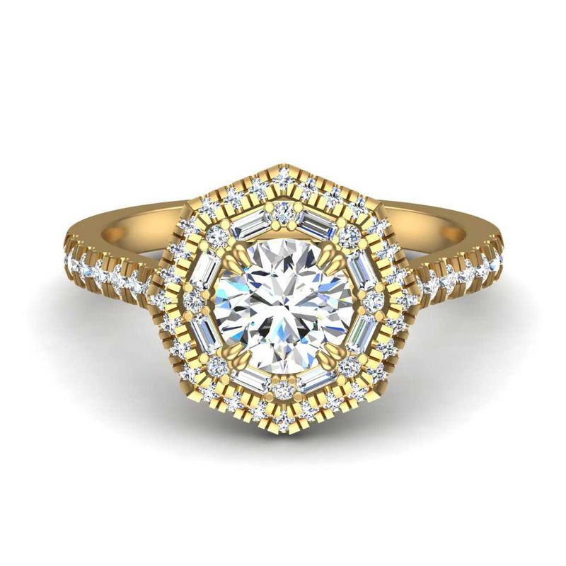 14K YELLOW ENGAGEMENT RING ERHL0192