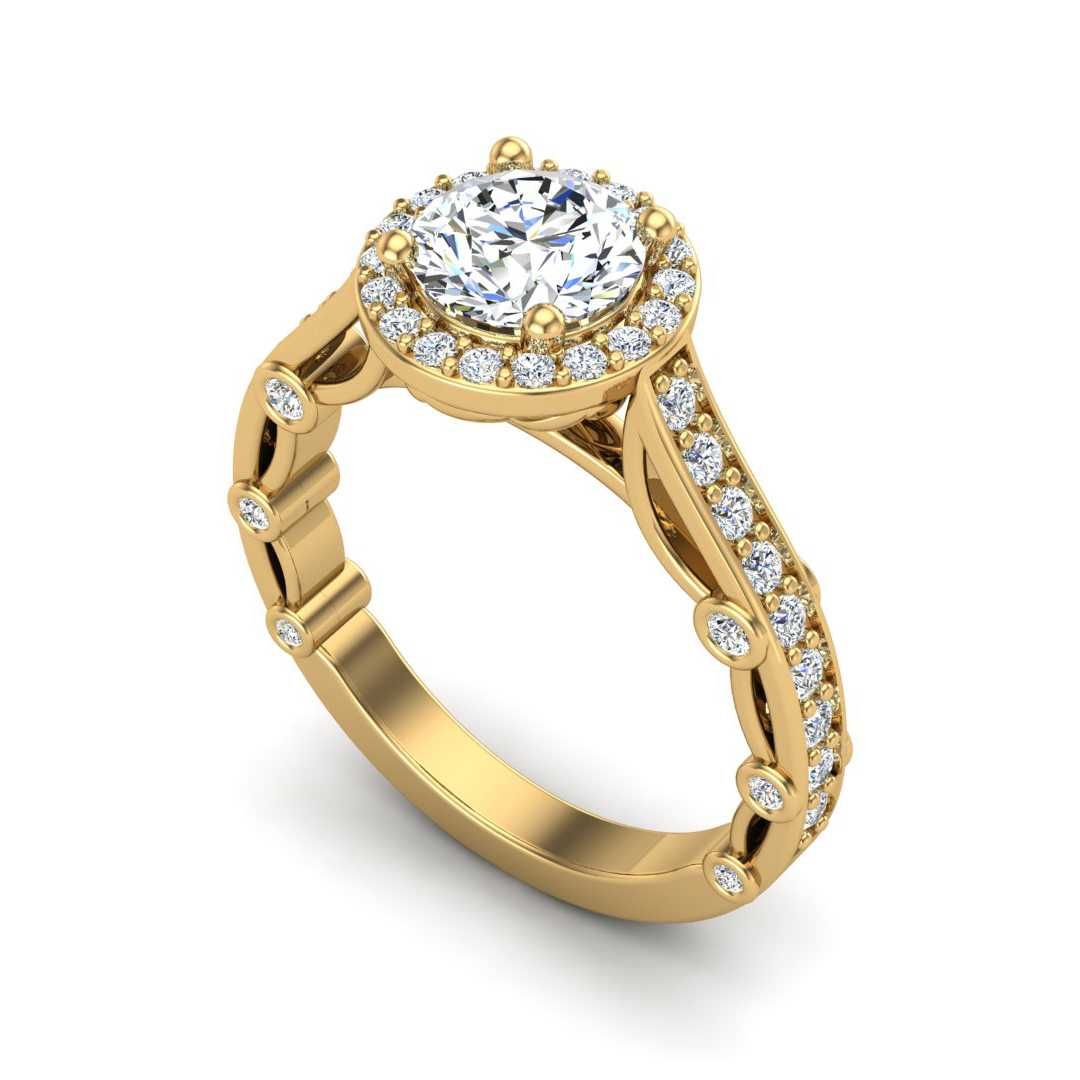 14K YELLOW ENGAGEMENT RING ERHL0217