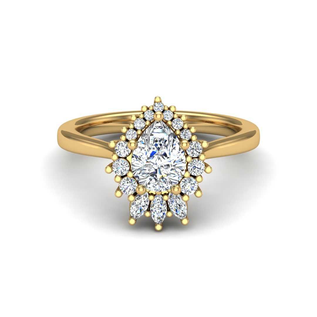 14K YELLOW ENGAGEMENT RING ERHL0231
