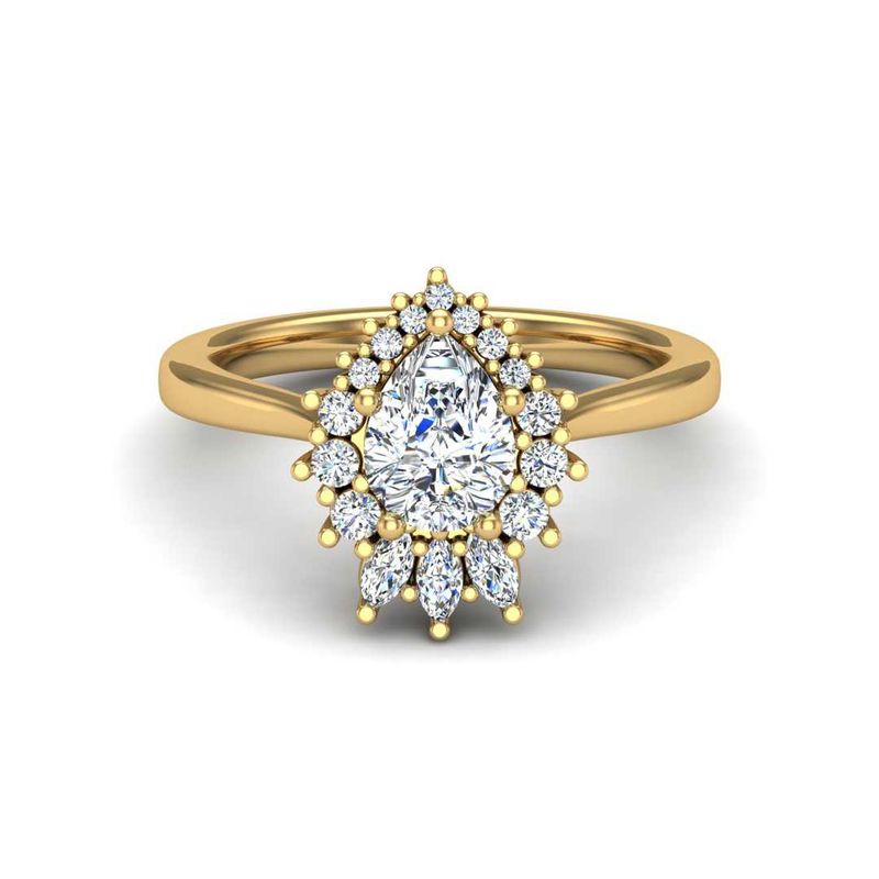 14K YELLOW ENGAGEMENT RING ERHL0231