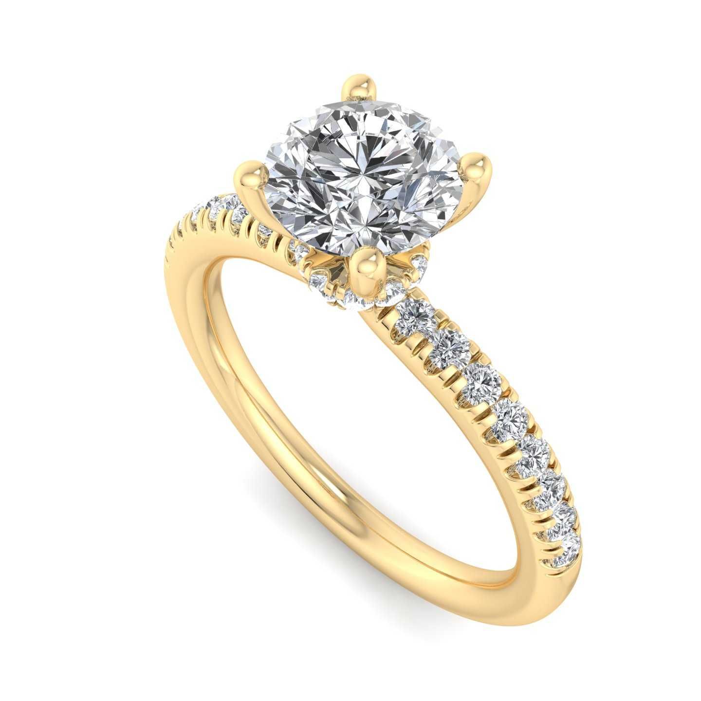14K YELLOW ENGAGEMENT RING ERSM0320
