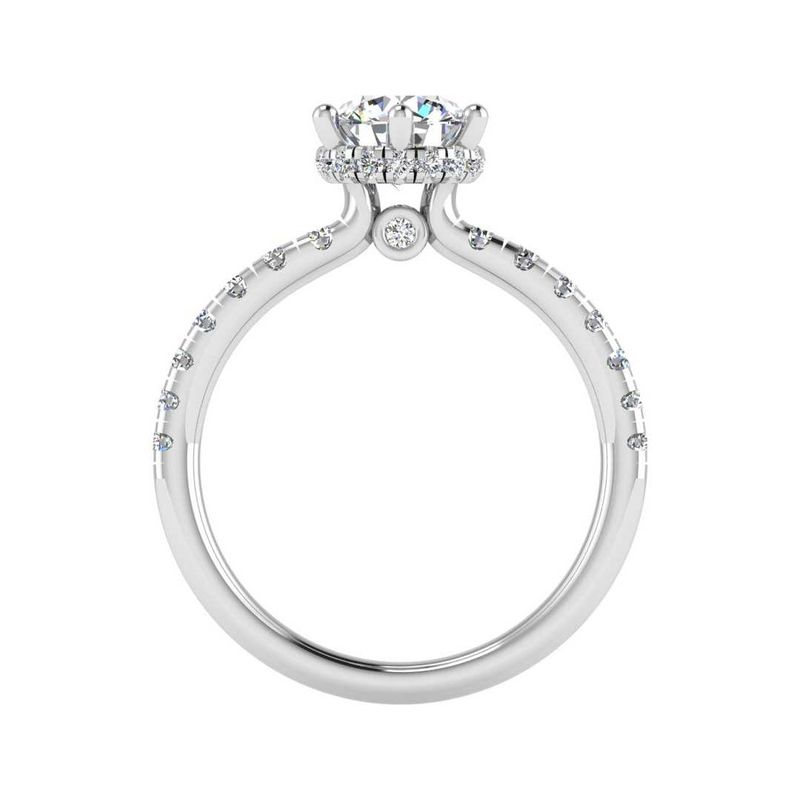 14K WHITE ENGAGEMENT RING ERHL0323
