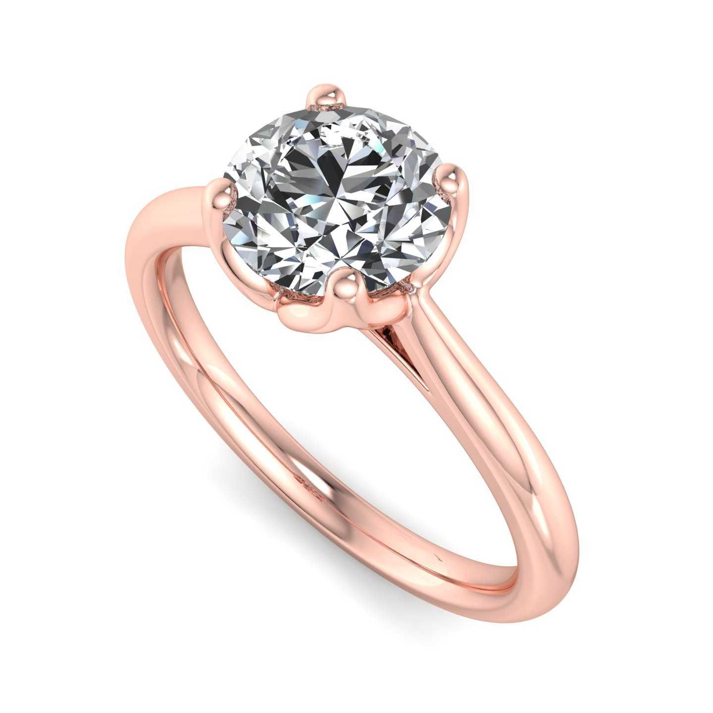 14K ROSE ENGAGEMENT RING ERSL0001