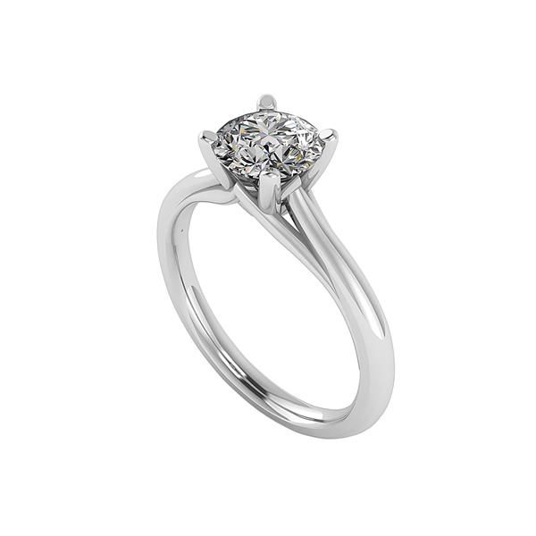 14K WHITE ENGAGEMENT RING ERSL0017