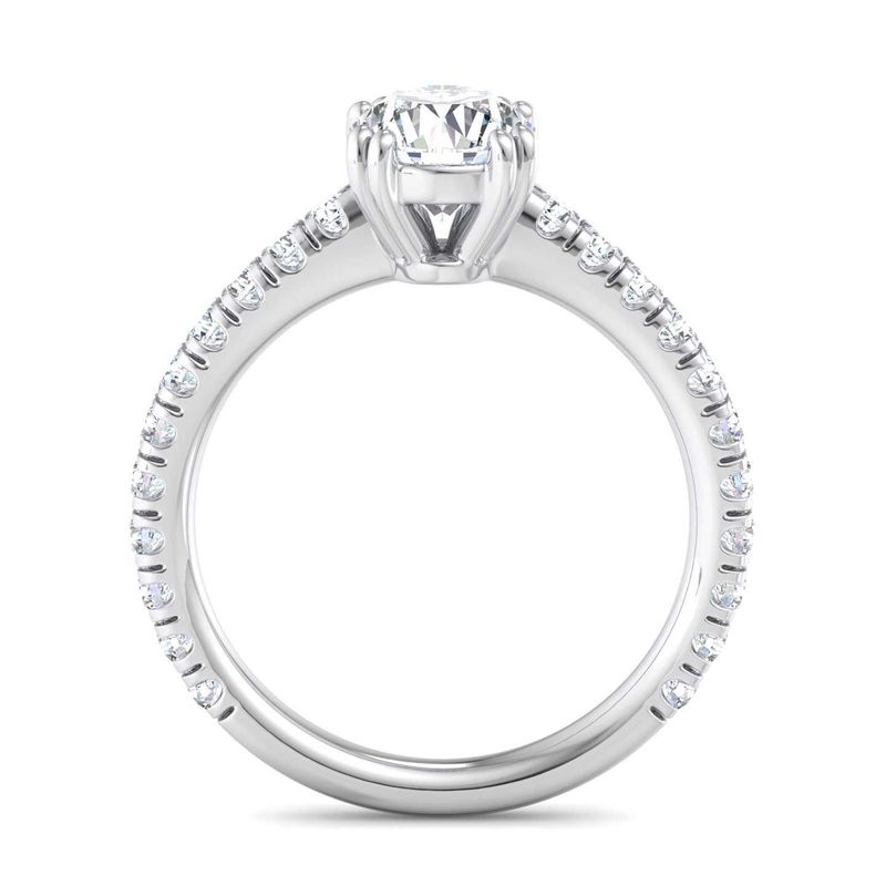 14K WHITE ENGAGEMENT RING ERSM0034
