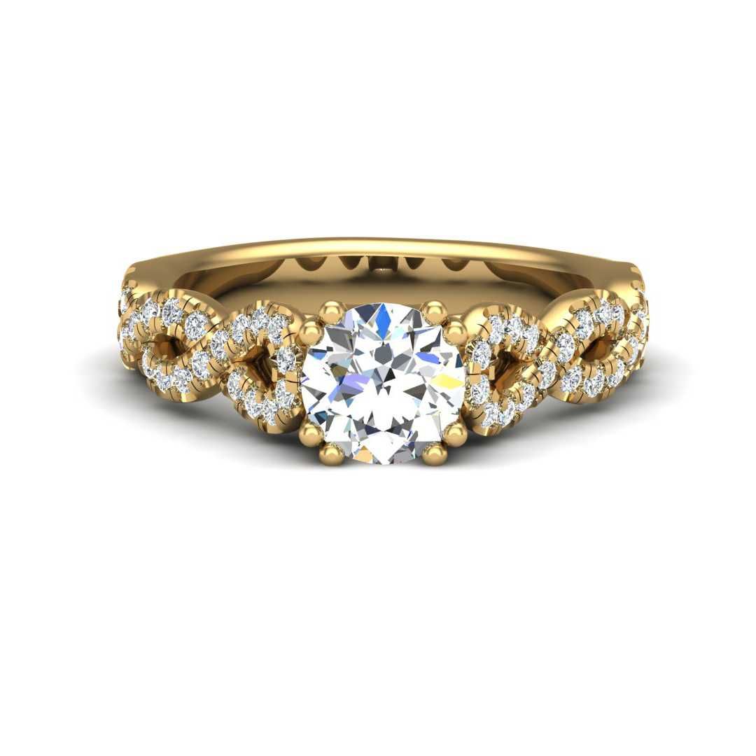 14K YELLOW ENGAGEMENT RING ERSM0049
