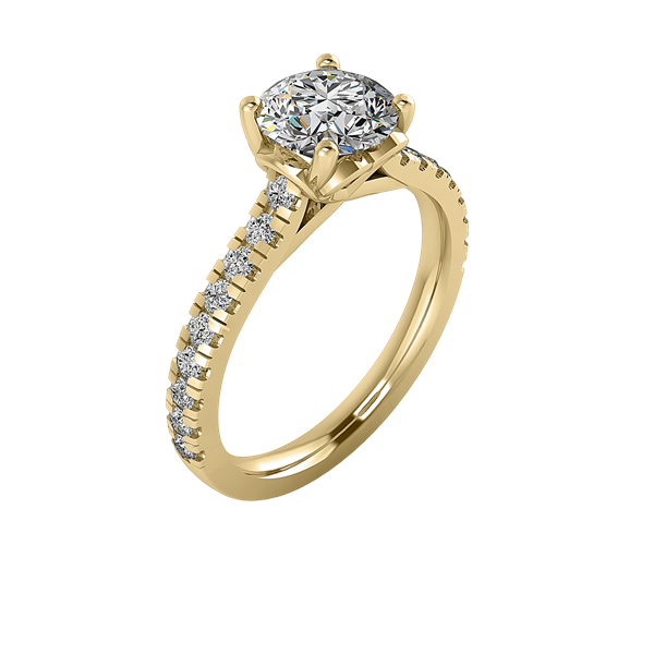 14K YELLOW ENGAGEMENT RING ERSM0096