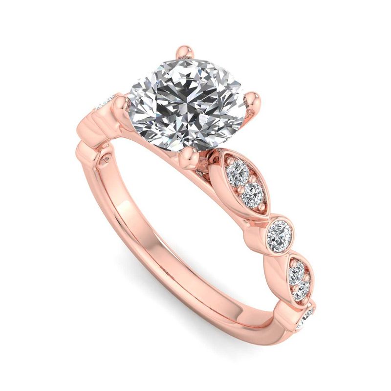 14K ROSE ENGAGEMENT RING ERSM0123