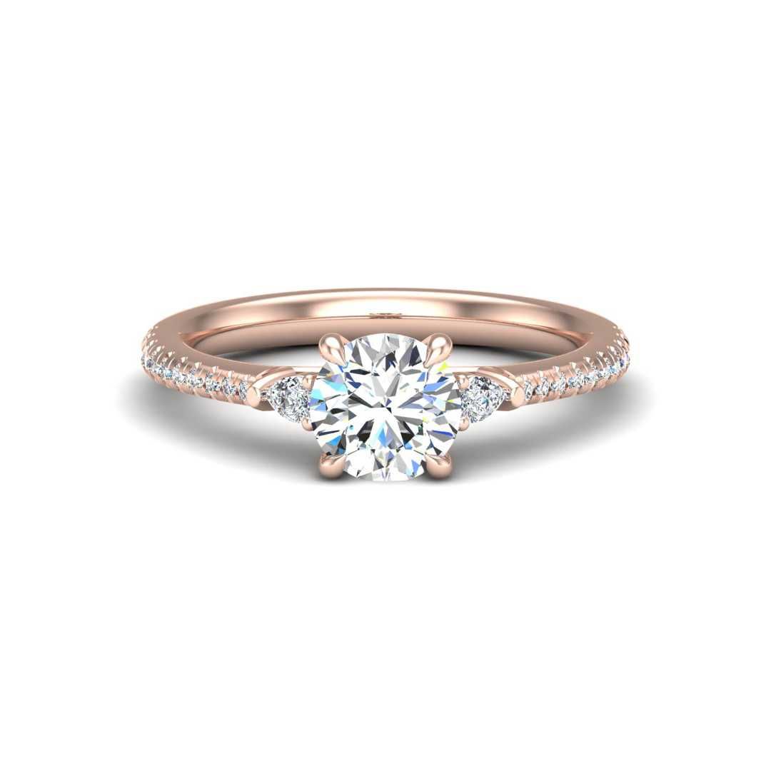 14K ROSE ENGAGEMENT RING ERTS0281