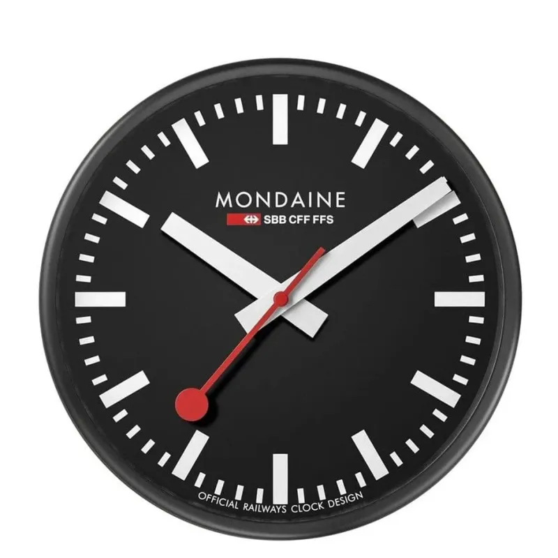MONDAINE WALL CLOCK BLACK A990.CLOCK.11SBC