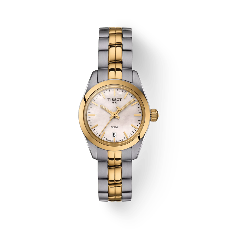Tissot T Classic PR100 Mother Of Pearl Dial Two Tone