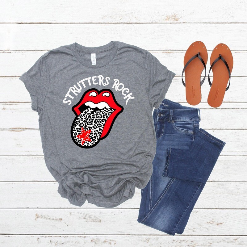 Strutters Rock Tongue Shirt W/ Leopard Print (TEMPORARILY UNAVAILABLE-SEE NOTES IN DESCRIPTION)