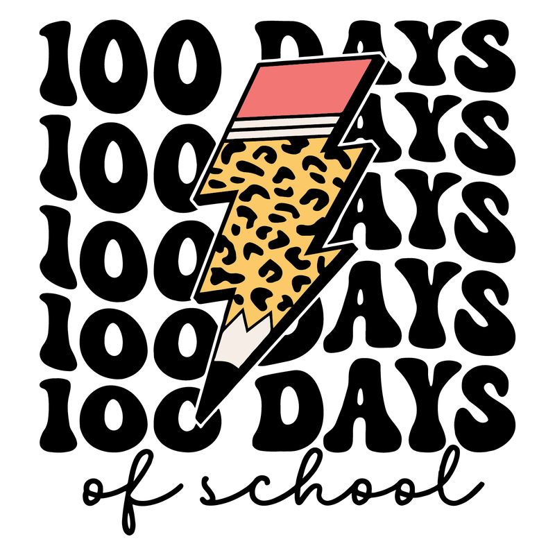 100 DAYS LIGHTNING BOLT PENCIL