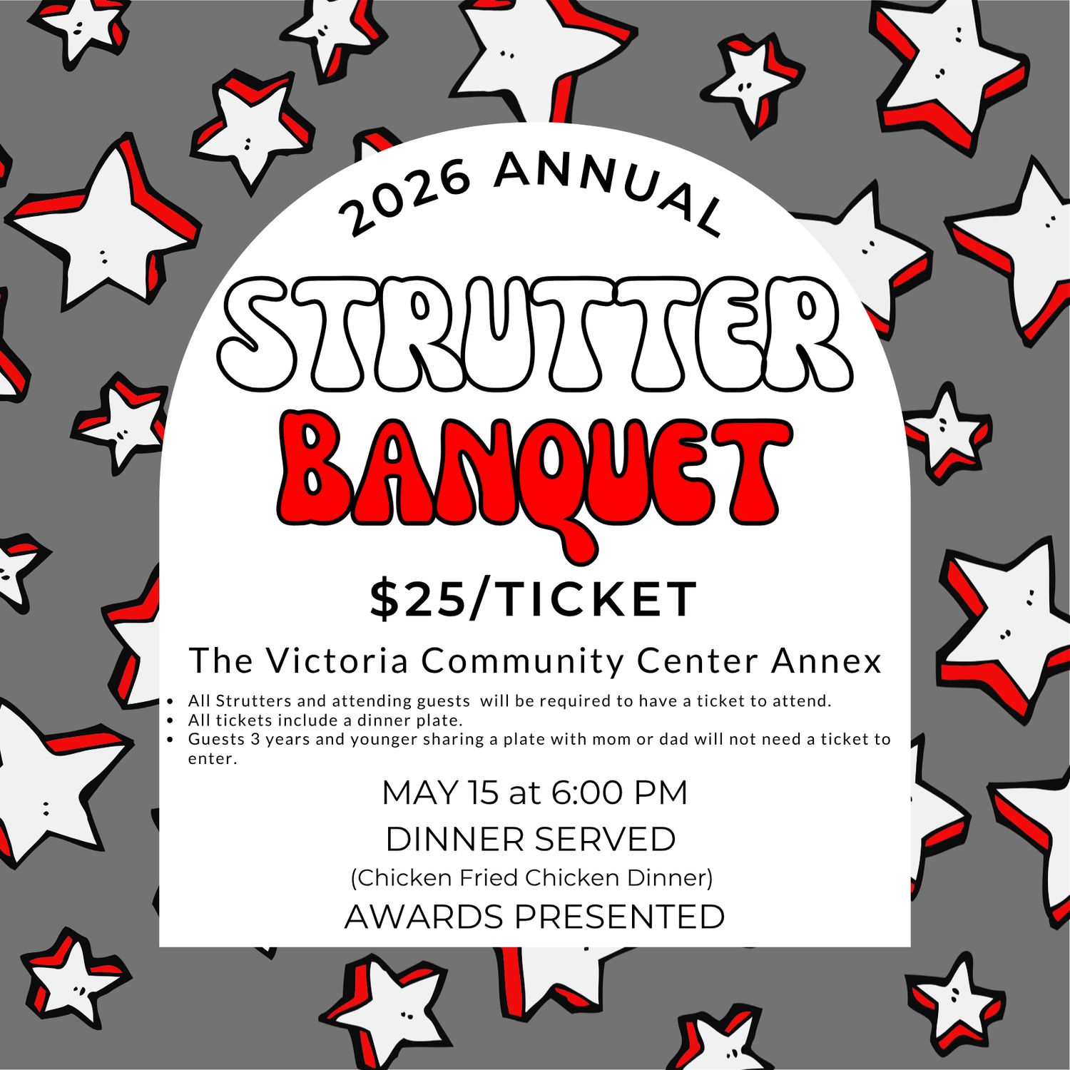 STRUTTER BANQUET TICKETS