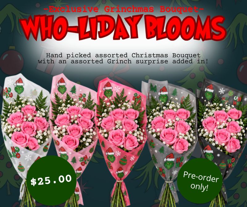 WHO-LIDAY BLOOMS BOUQUET (PRE-ORDER ONLY)