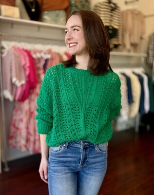 Open Weave Chunky Sweater