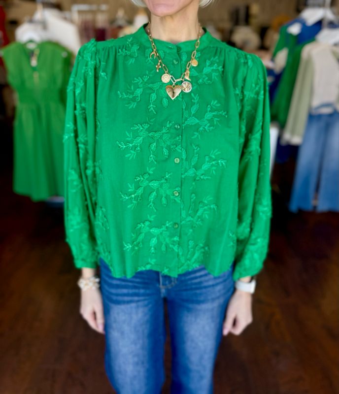 Floral Embroidery Blouse