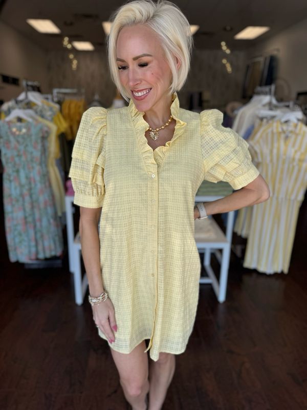 Ruffle Vneck Dress
