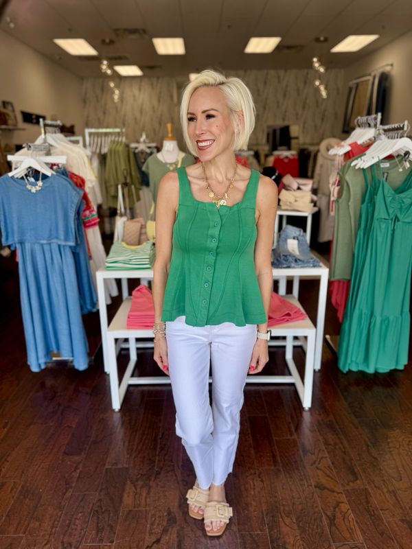 Luxe Knit Button Front Tank