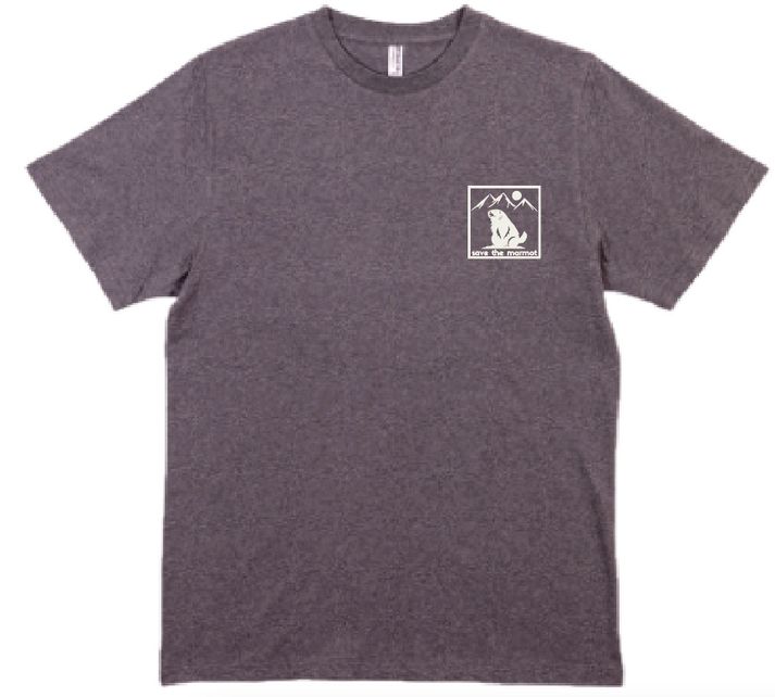 &quot;Save the Marmot&quot; Hemp T-Shirt, Size: s, Colour: charcoal*