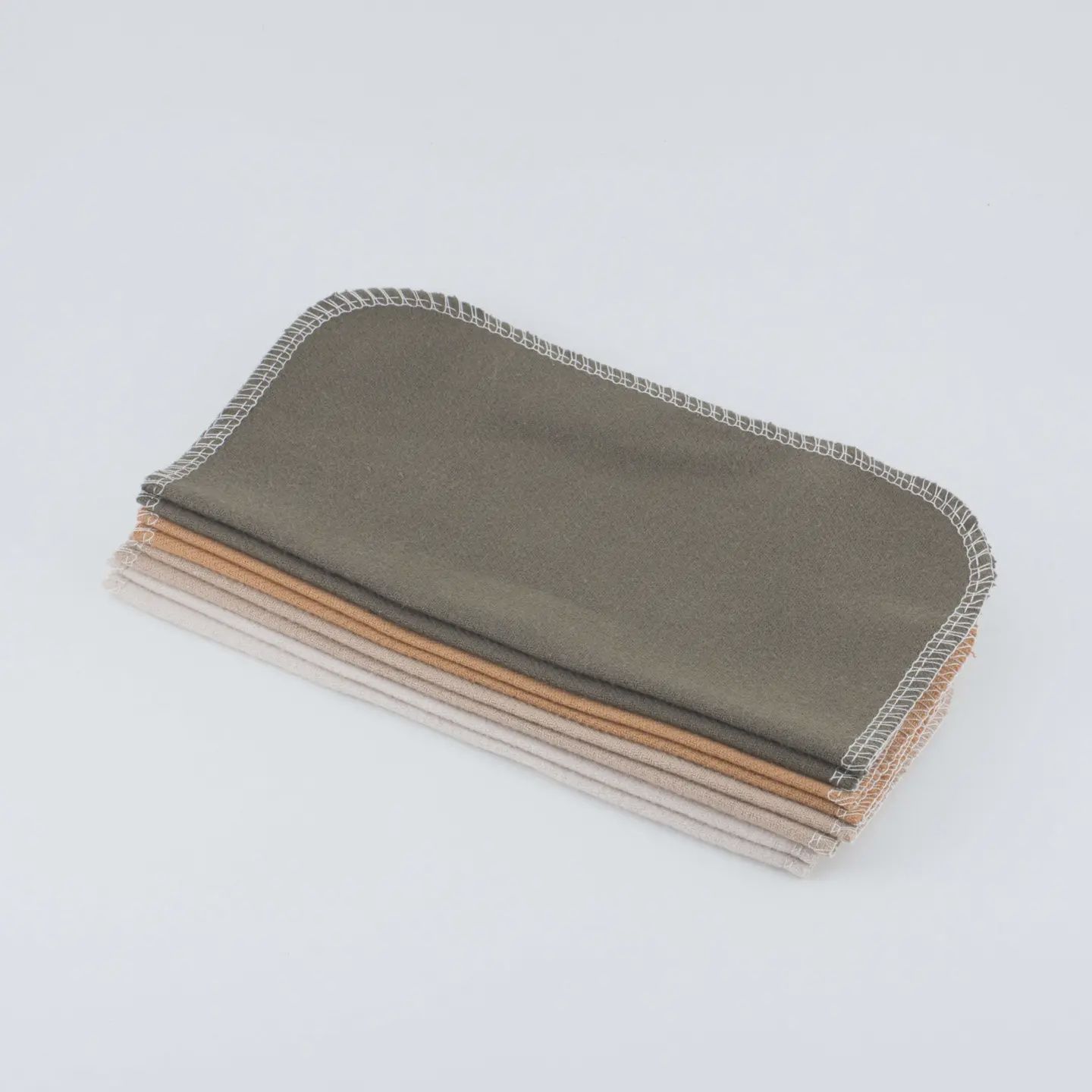 Organic Brushed Cotton Napkins, Colour: earth tones