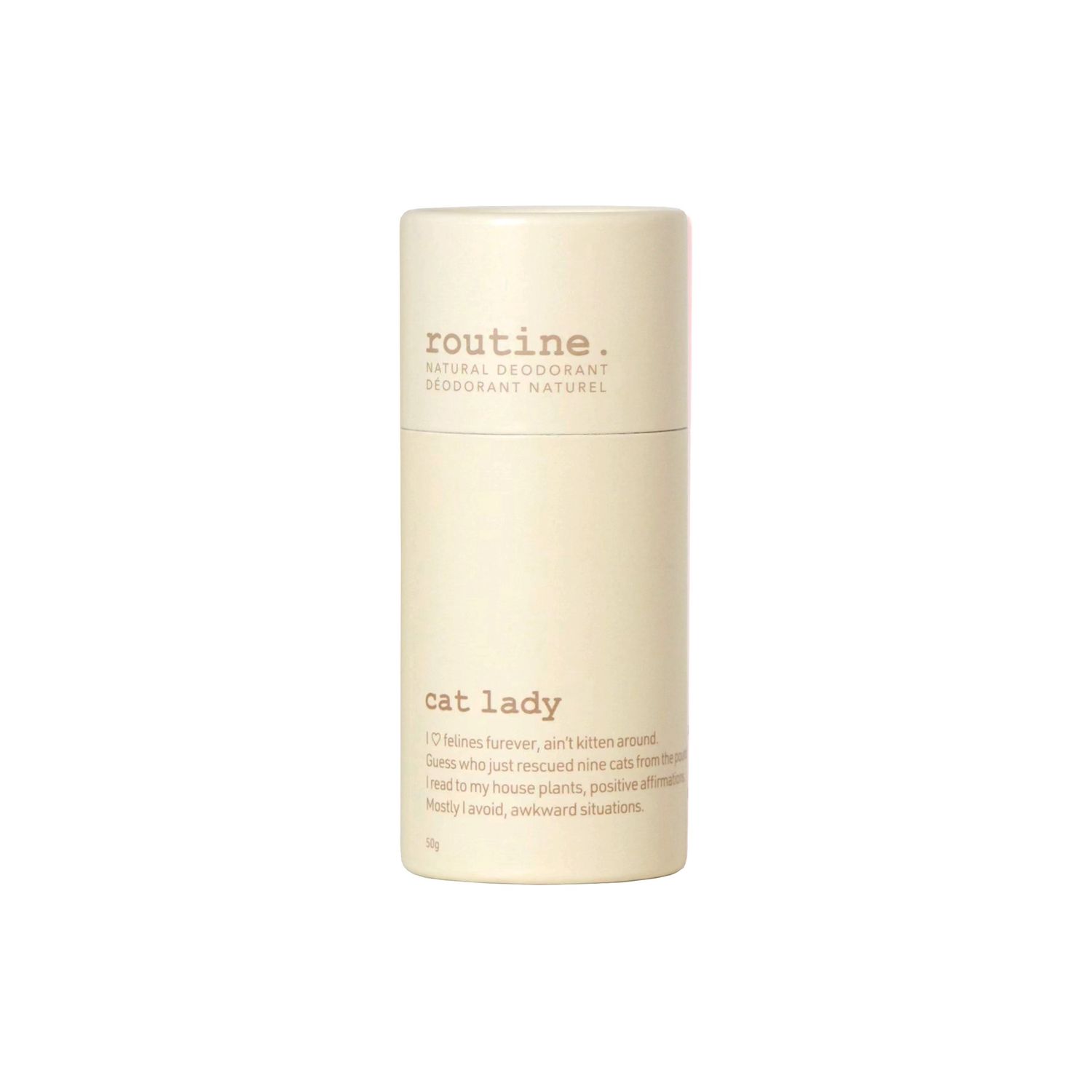 Natural Deodorant - Cat Lady, Size: 50g stick