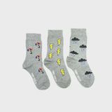 Mismatched Socks - Assorted | Kids, Pattern: rainy day, Size: xs